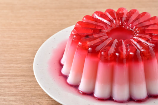 Puding Busa Pink Ombre untuk Camilan Keluarga Akhir Tahun
