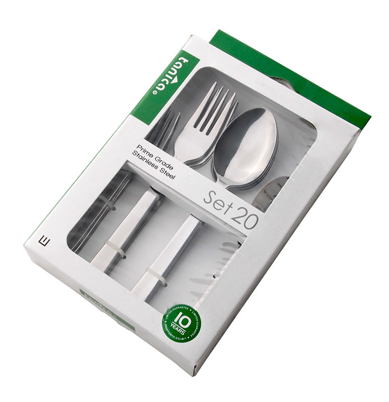 Tanica Deli Sendok Garpu Set 20 Pieces - Stainless Steel