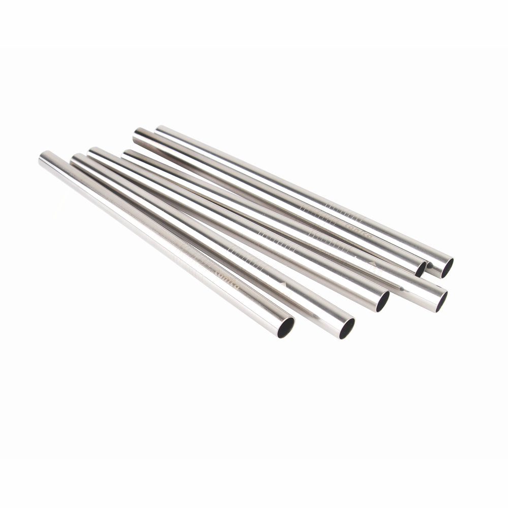 Tanica Reusable Straw / Sedotan besar stainless 6 pcs
