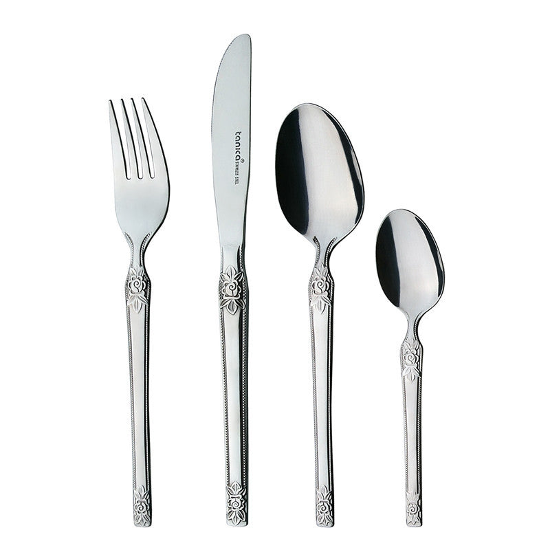 Tanica Flora Sendok Garpu Set 22 Pieces - Stainless Steel