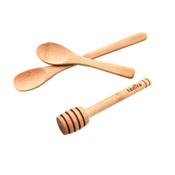 Tanica Bamboo Honey Dripper Set 3 pcs / Sendok Madu Bambu Set