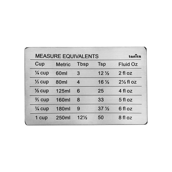 Tanica Magnet Conversion Chart & Measure Equivalents