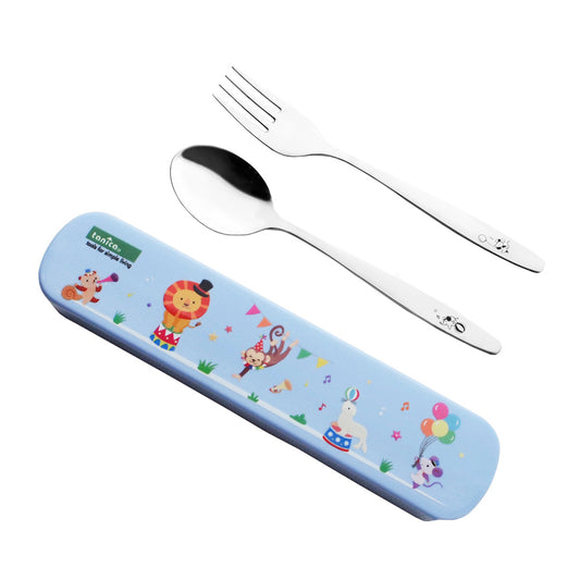Tanica Kids Cutlery Set Blue/ tempat makan anak