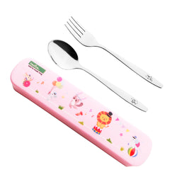 Tanica Kids Cutlery Set Pink/ tempat makan anak